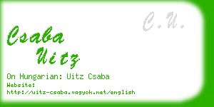 csaba uitz business card